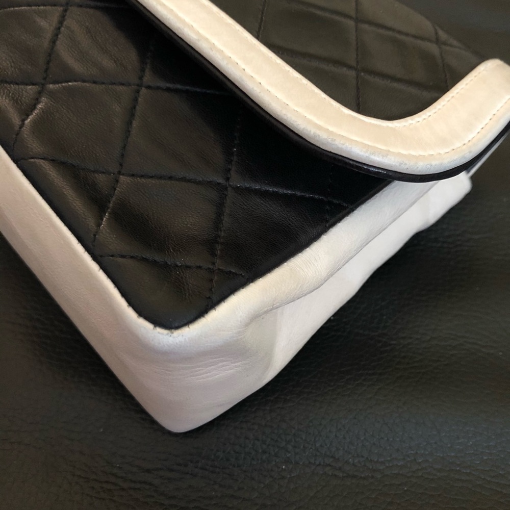 SOLD**Chanel Classic Vintage Two Tone Flap Bag - Picture 9 of 15